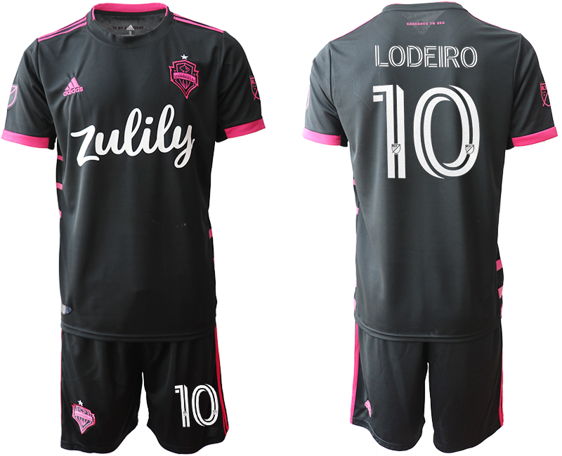 Men 2020-2021 club Seattle Sounders away #10 black Soccer Jerseys